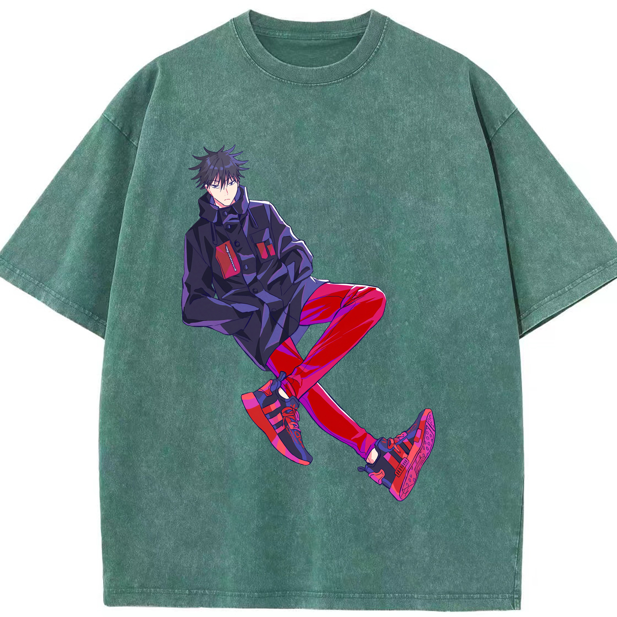 （画像用） 呪術廻戦 Jujutsu Kaisen 綿100% ヴィンテージ風 半袖Tシャツ（フロントプリント）